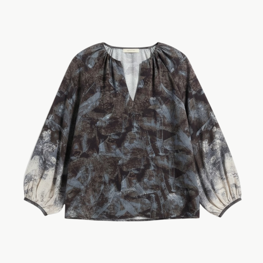 Go Silk GO BUBBLED UP BLOUSE PLACED at Romi Boutique