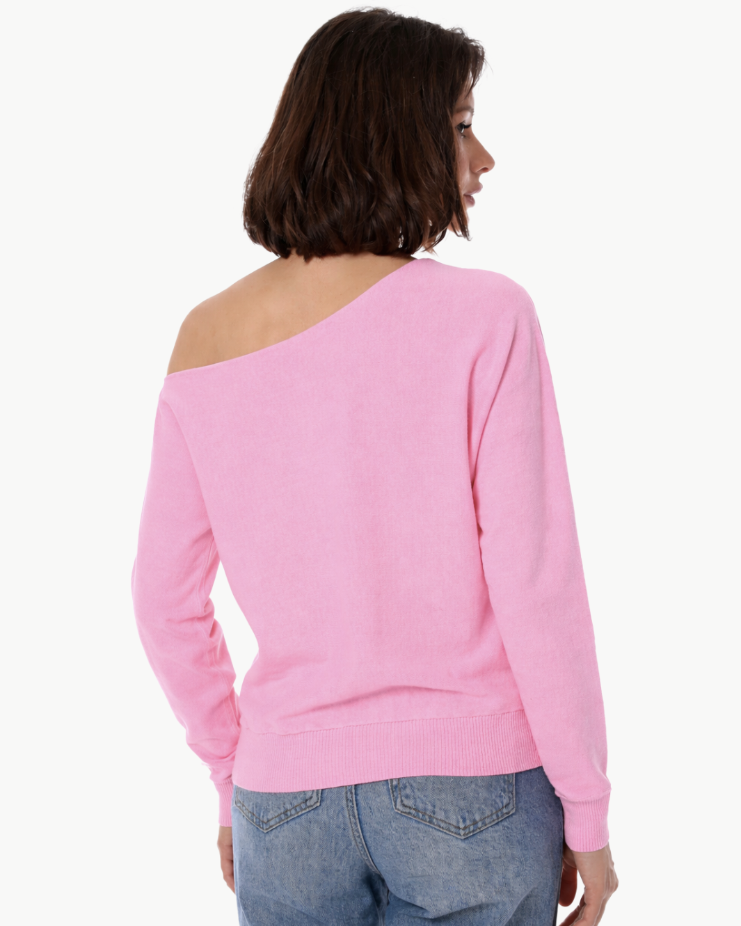 COTTON CASHMERE OFF THE SHOULDER TOP