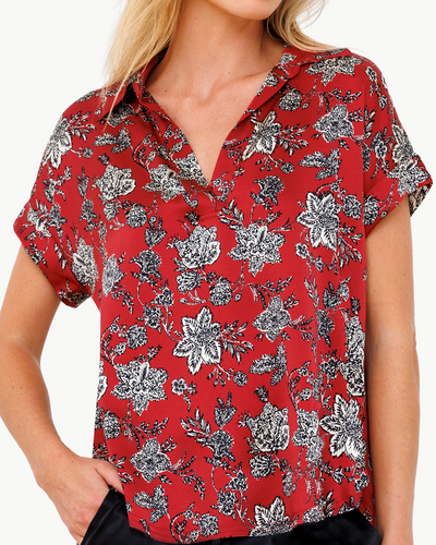 GO LUXE POLO TOP PRINT IN SPLENDOR BARN