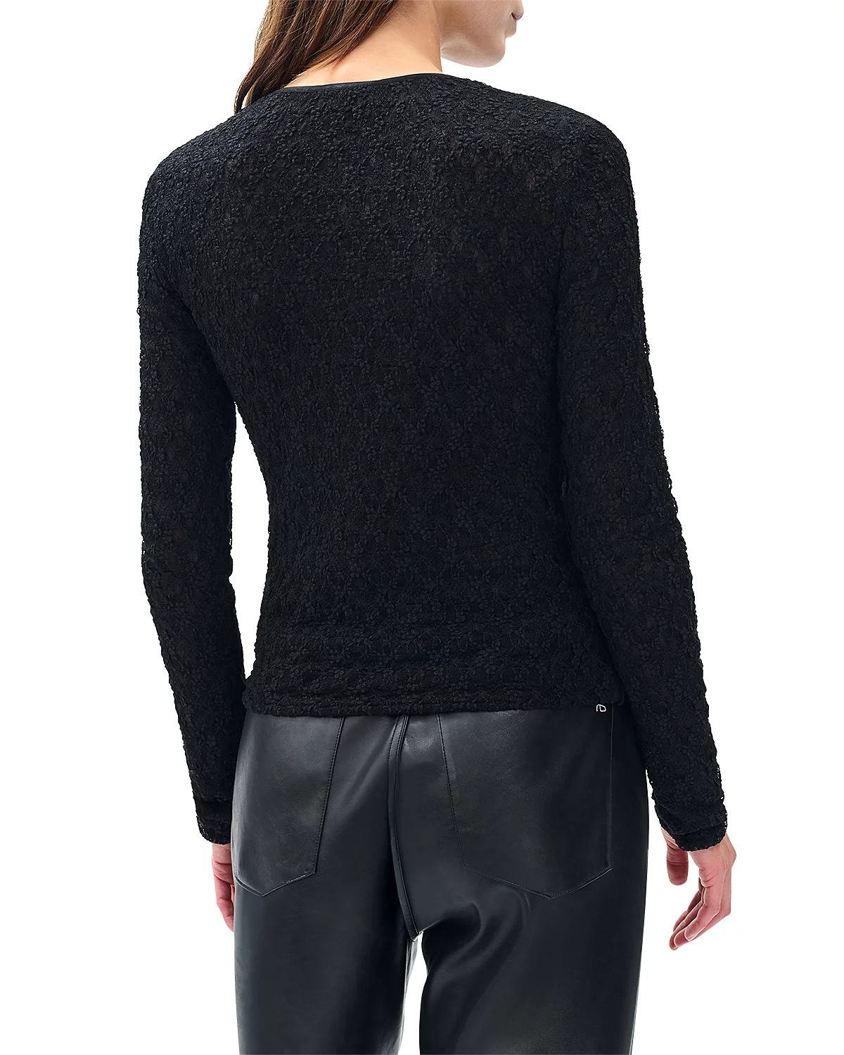 ELLIE LACE TEE IN BLACK