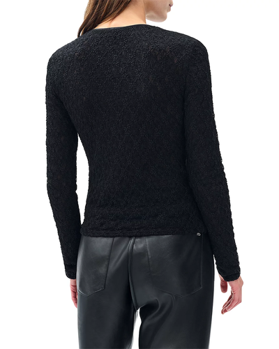 ELLIE LACE TEE IN BLACK