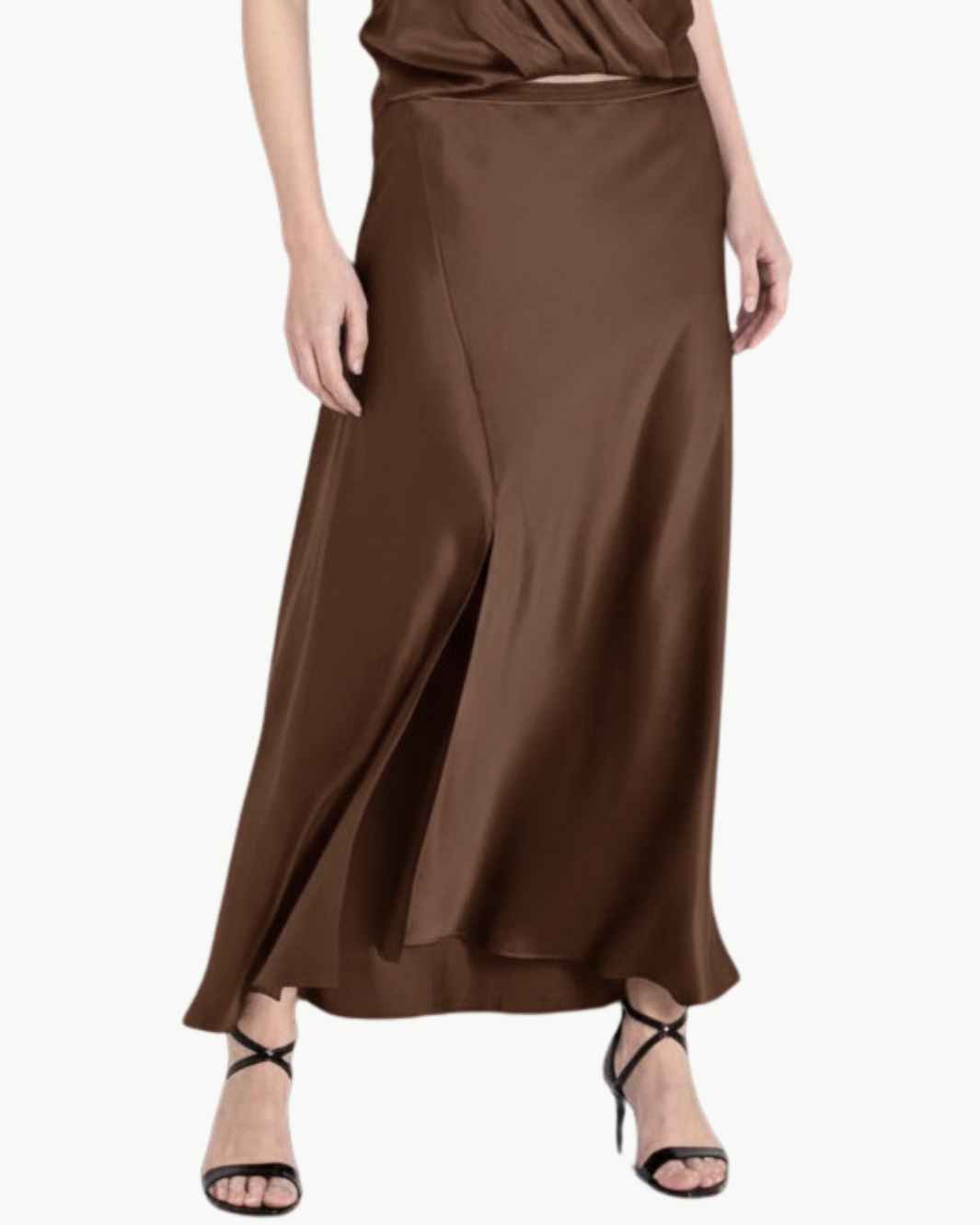 GO SLIT DIFFERENCE SKIRT IN ESPRESSO