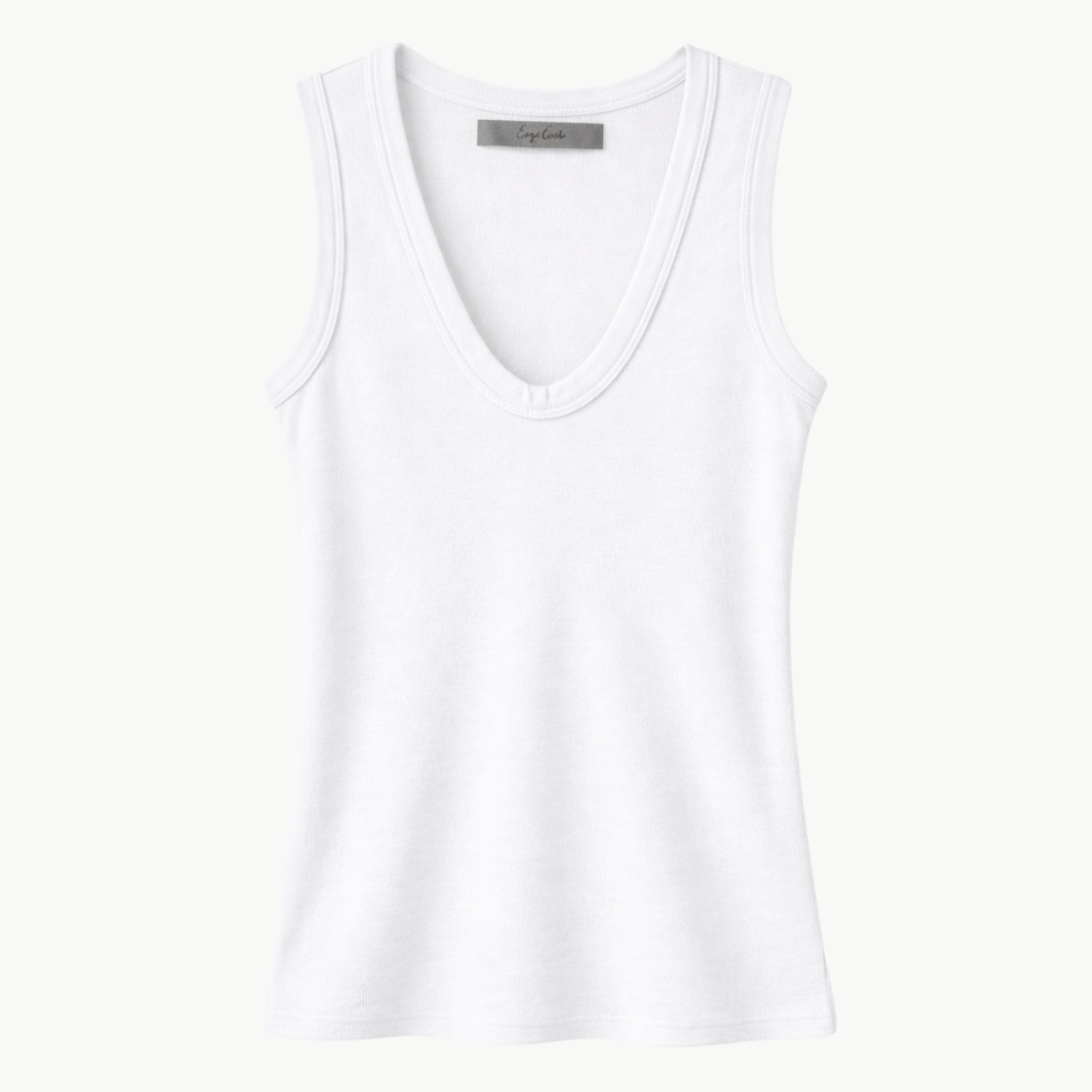 Enza Costa TEXTURED RIB SLEEVELESS U at Romi Boutique