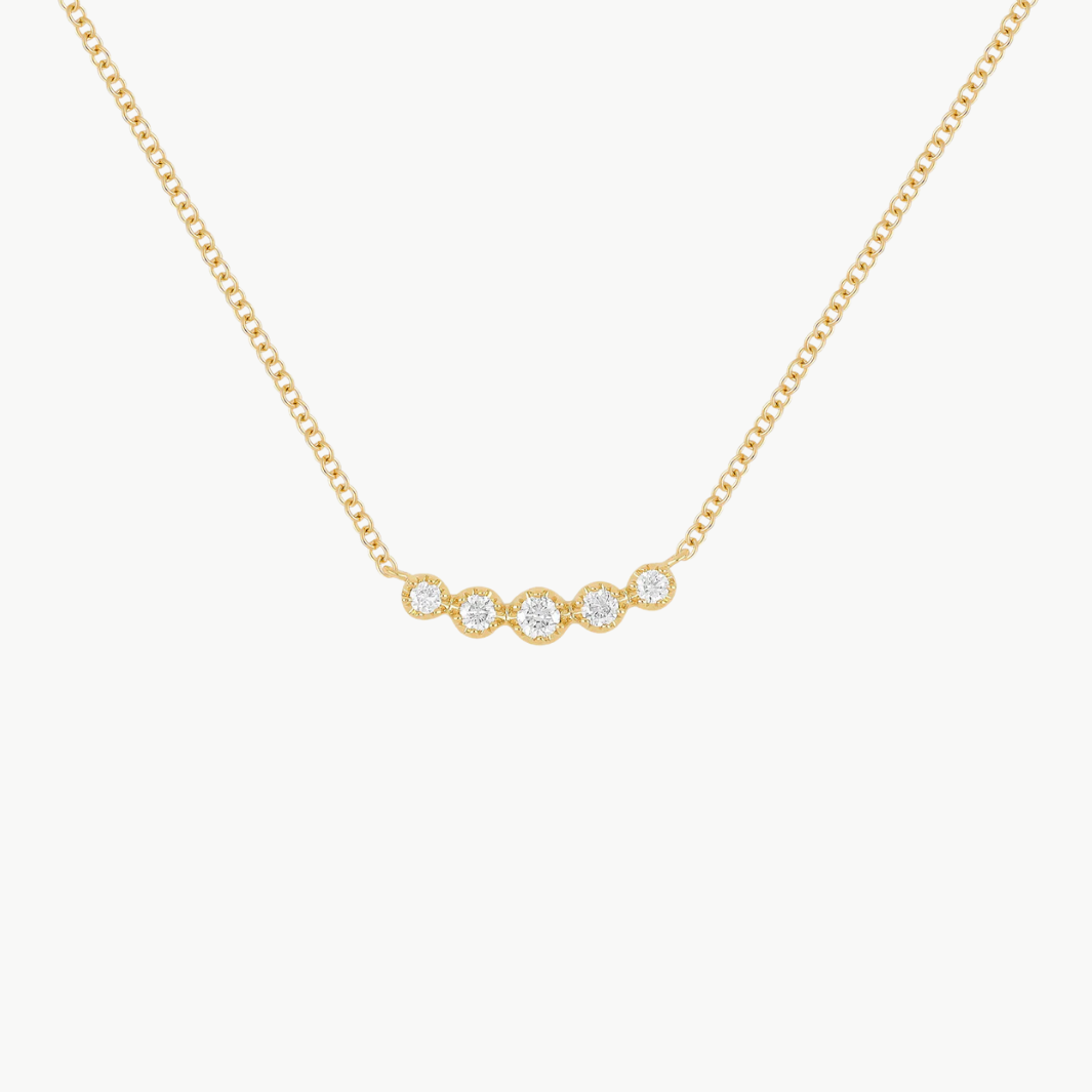 EF Collection Diamond Crown Crescent Necklace at Romi Boutique