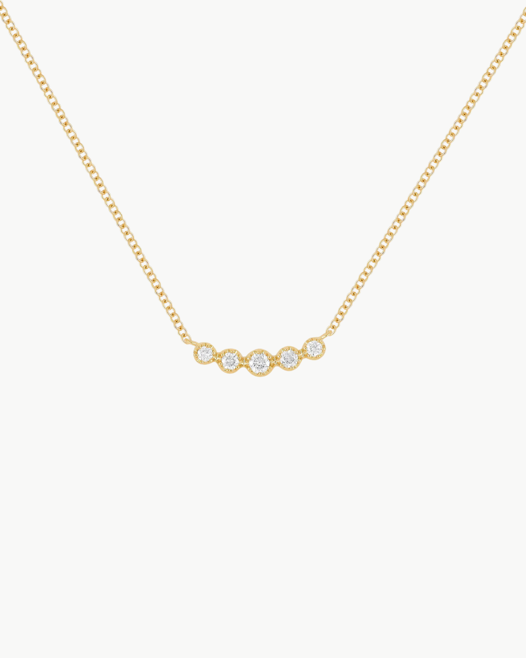 EF Collection Diamond Crown Crescent Necklace at Romi Boutique