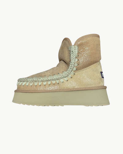 PLATFORM BOOT SPECIAL LEATHER IN DUST SAVANA