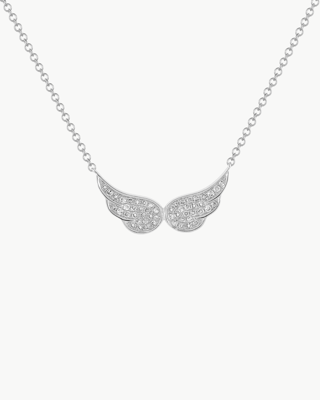 DIAMOND DOUBLE ANGEL WING IN WHITE GOLD