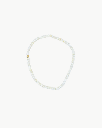 SKINNY SEMIPRECIOUS BRACELET IN FADED WHITE