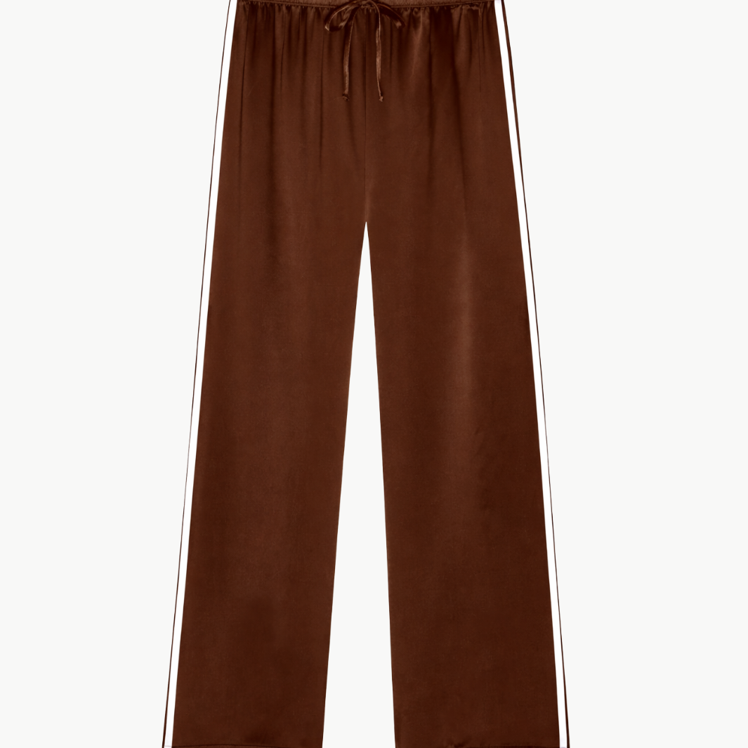 THE SILK STRIPE CROP PANT