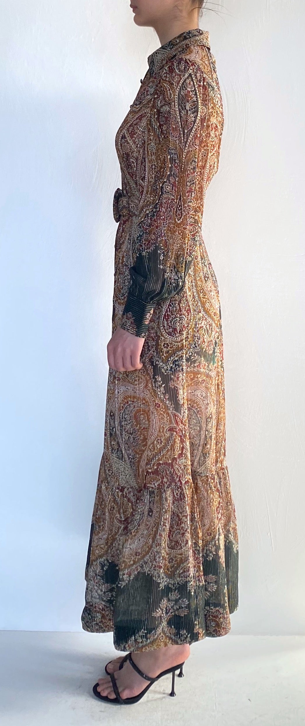 RUZA LONG DRESS IN GREEN MULTI