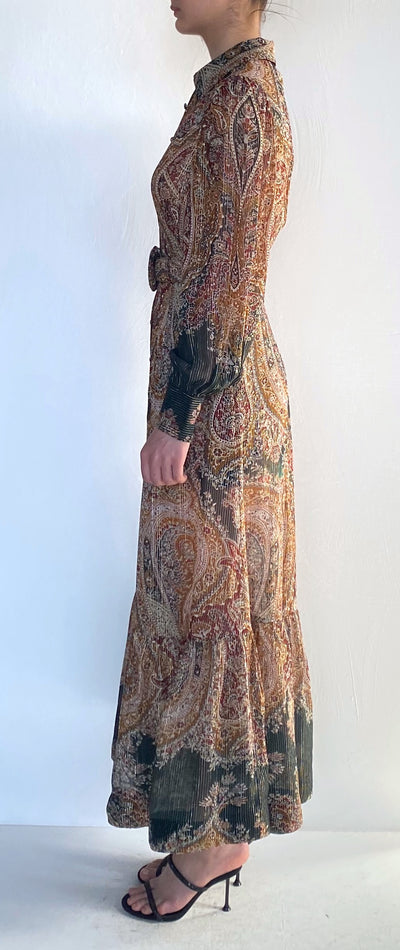 RUZA LONG DRESS IN GREEN MULTI