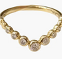 Lumilla Pointed Curvy Diamond Band at Romi Boutique