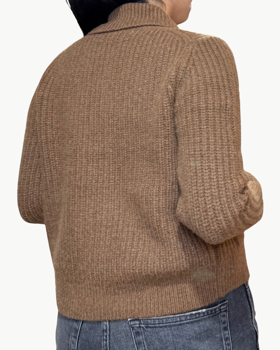 TESSEN CARDIGAN IN DARK CAMEL
