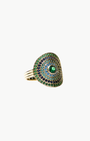 Native Gem Utopia Ring in Aqua Moss at Romi Boutique