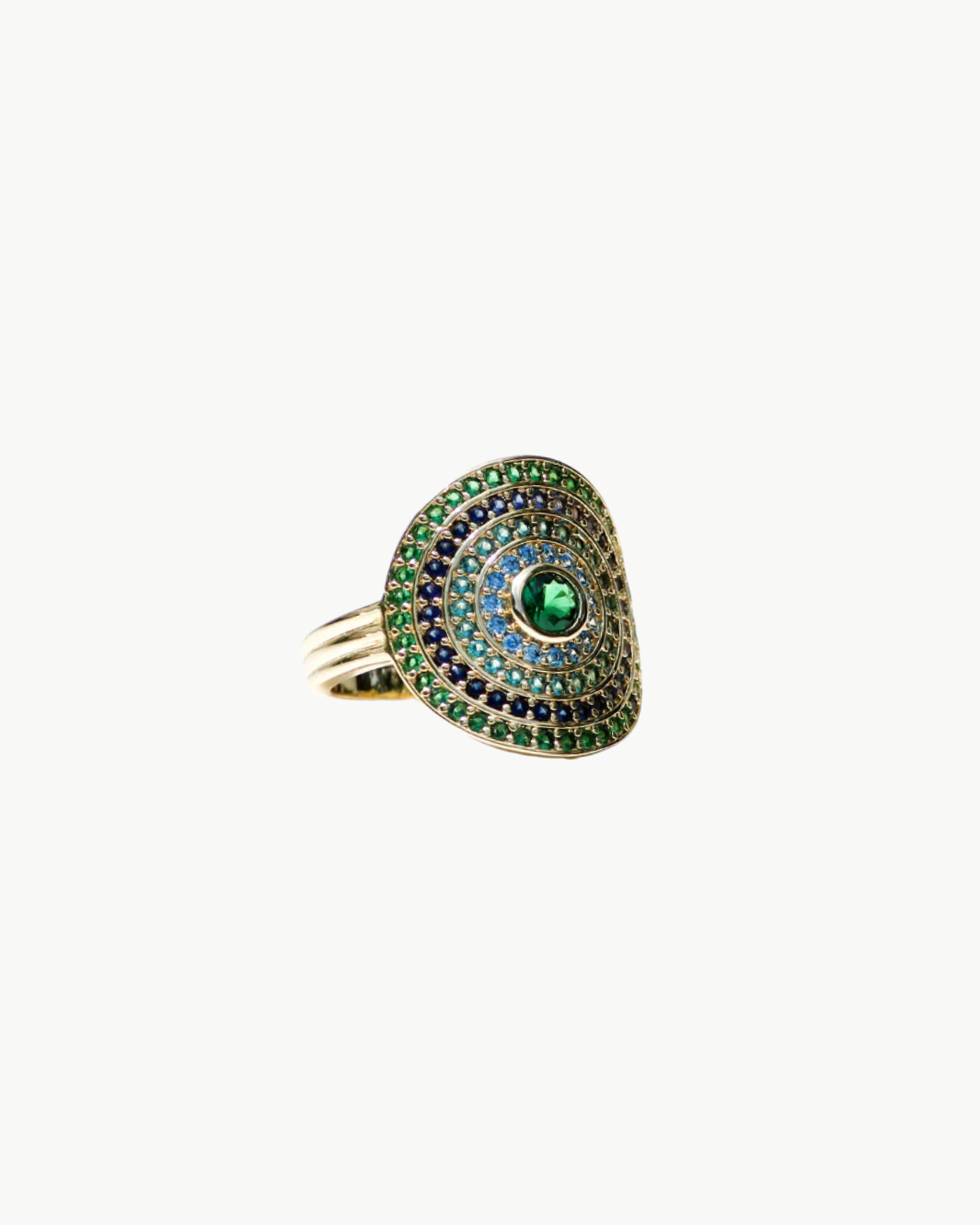 Native Gem Utopia Ring in Aqua Moss at Romi Boutique