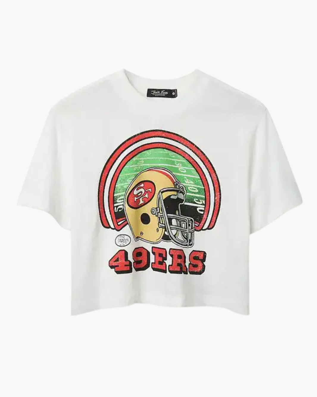 Junk Food 49ERS GAME TIME CROP TEE at Romi Boutique