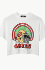 Junk Food 49ERS GAME TIME CROP TEE at Romi Boutique