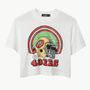 Junk Food 49ERS GAME TIME CROP TEE at Romi Boutique