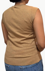 Minnie Rose SUPIMA SCOOP NECK CAP SLEEVE TOP at Romi Boutique