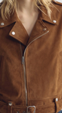 Nili Lotan Evel Biker Suede Jacket at Romi Boutique