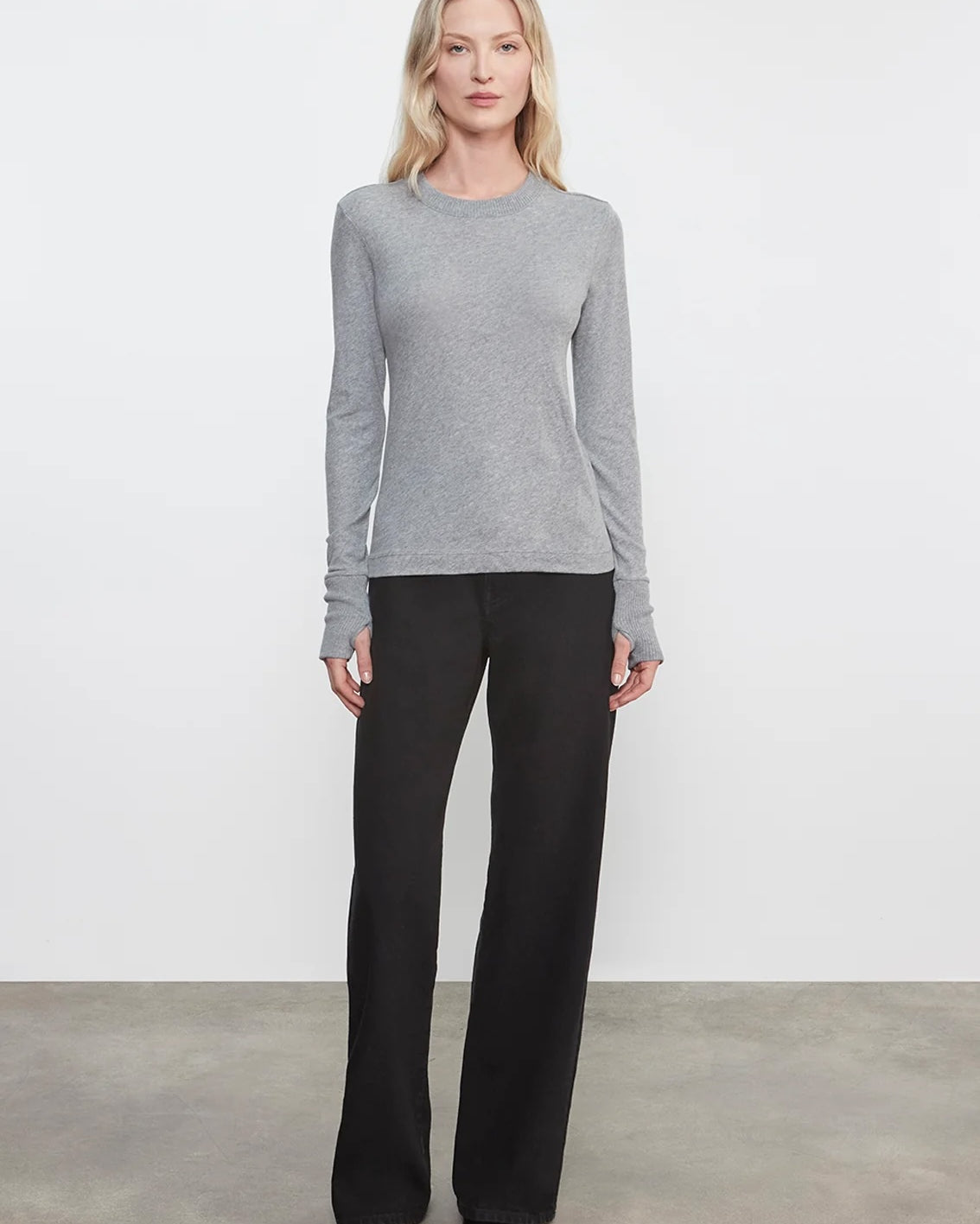 Cashmere Easy Cuffed Crew