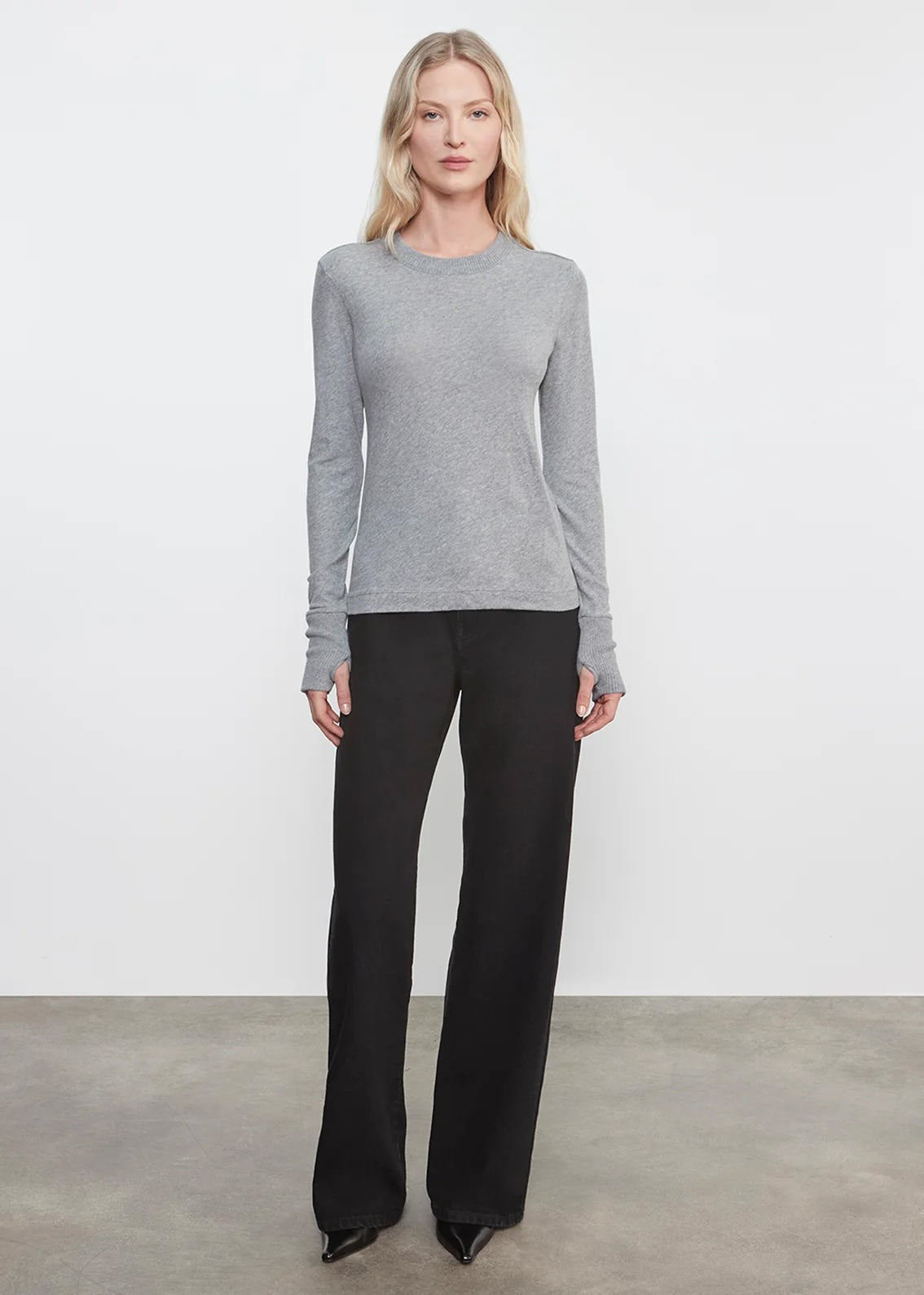 Cashmere Easy Cuffed Crew