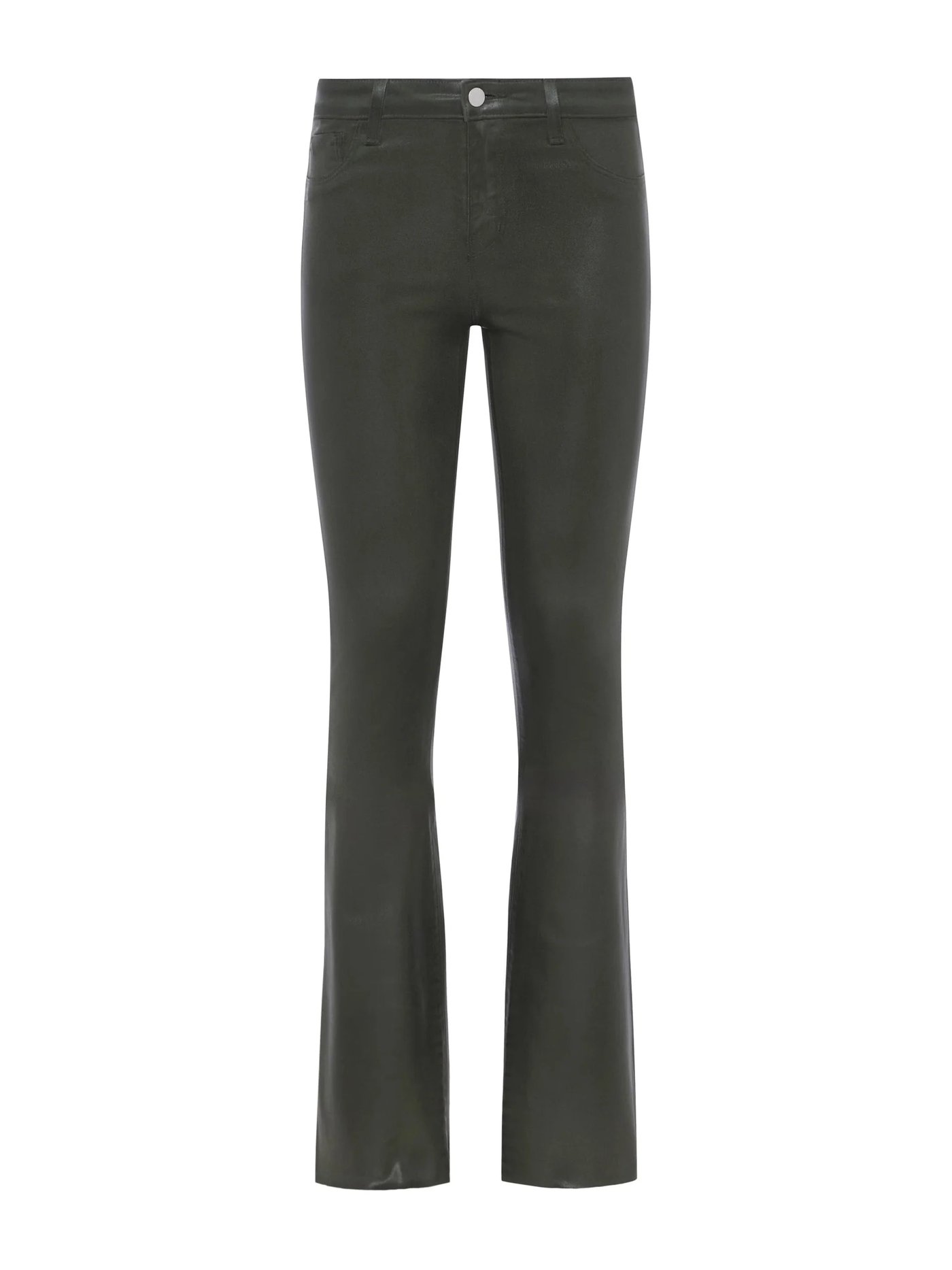RUTH STRAIGHT-LEG JEAN IN DEEP OLIVE COATED