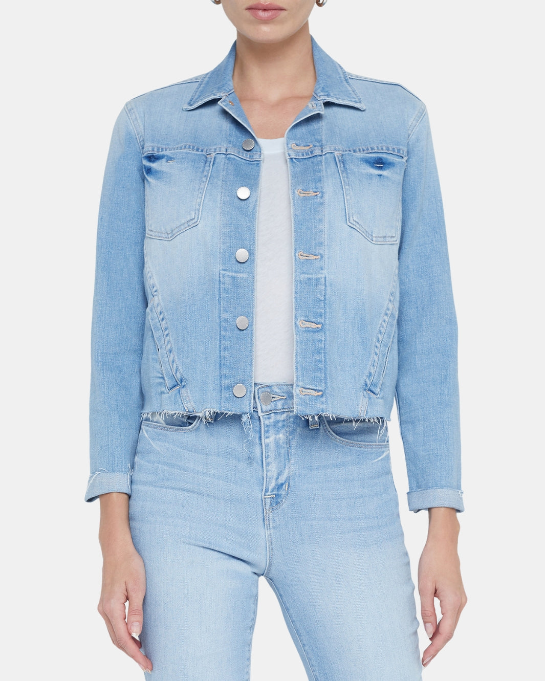 JANELLE SLIM RAW JACKET IN OLYMPIA