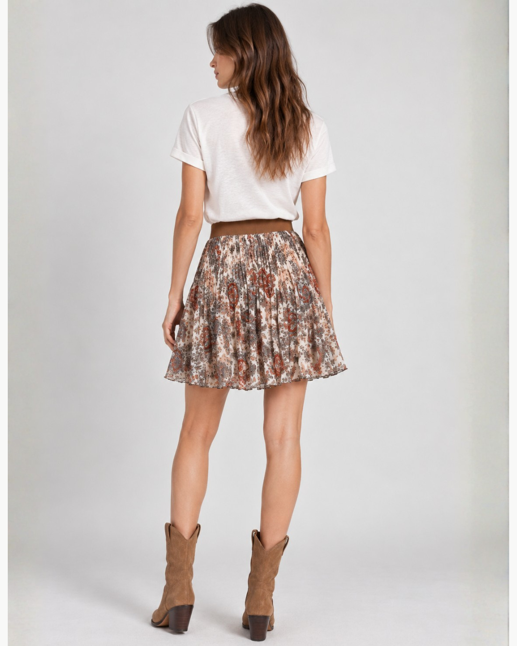 Knee-length Chiffon Skirt