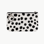 White Cheetah Keychain Credit Card Pouch