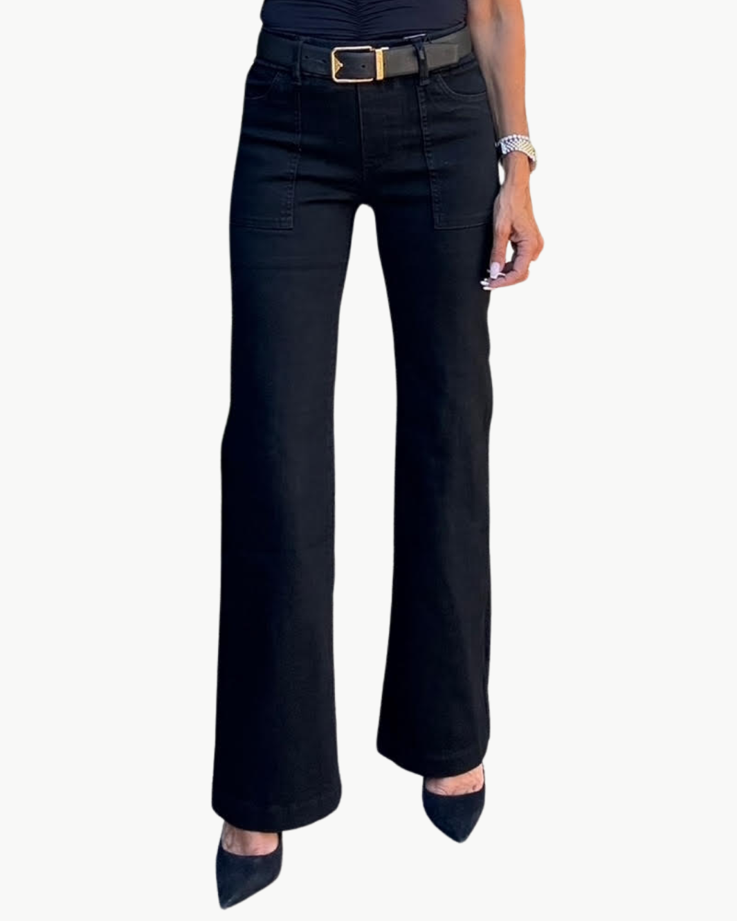 CHRISTINE IN BLACK DENIM