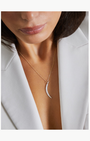 EF Collection Diamond Crescent Necklace in 14K Yellow Gold at Romi Boutique
