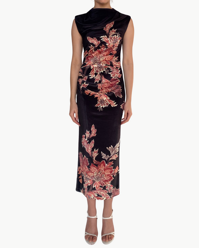 LEELA MIDI DRESS IN BLACK