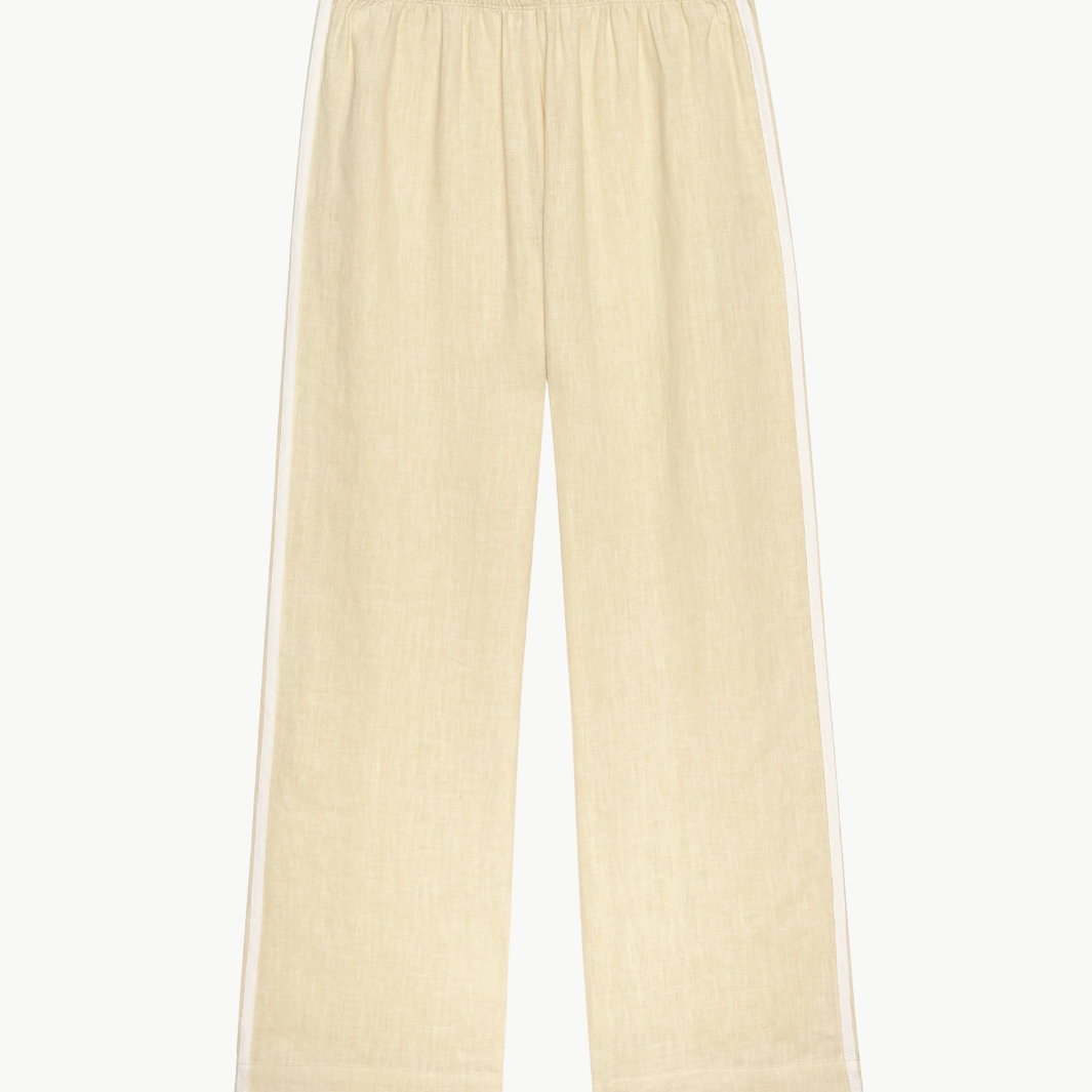 The Linen Crop Stripe Pant