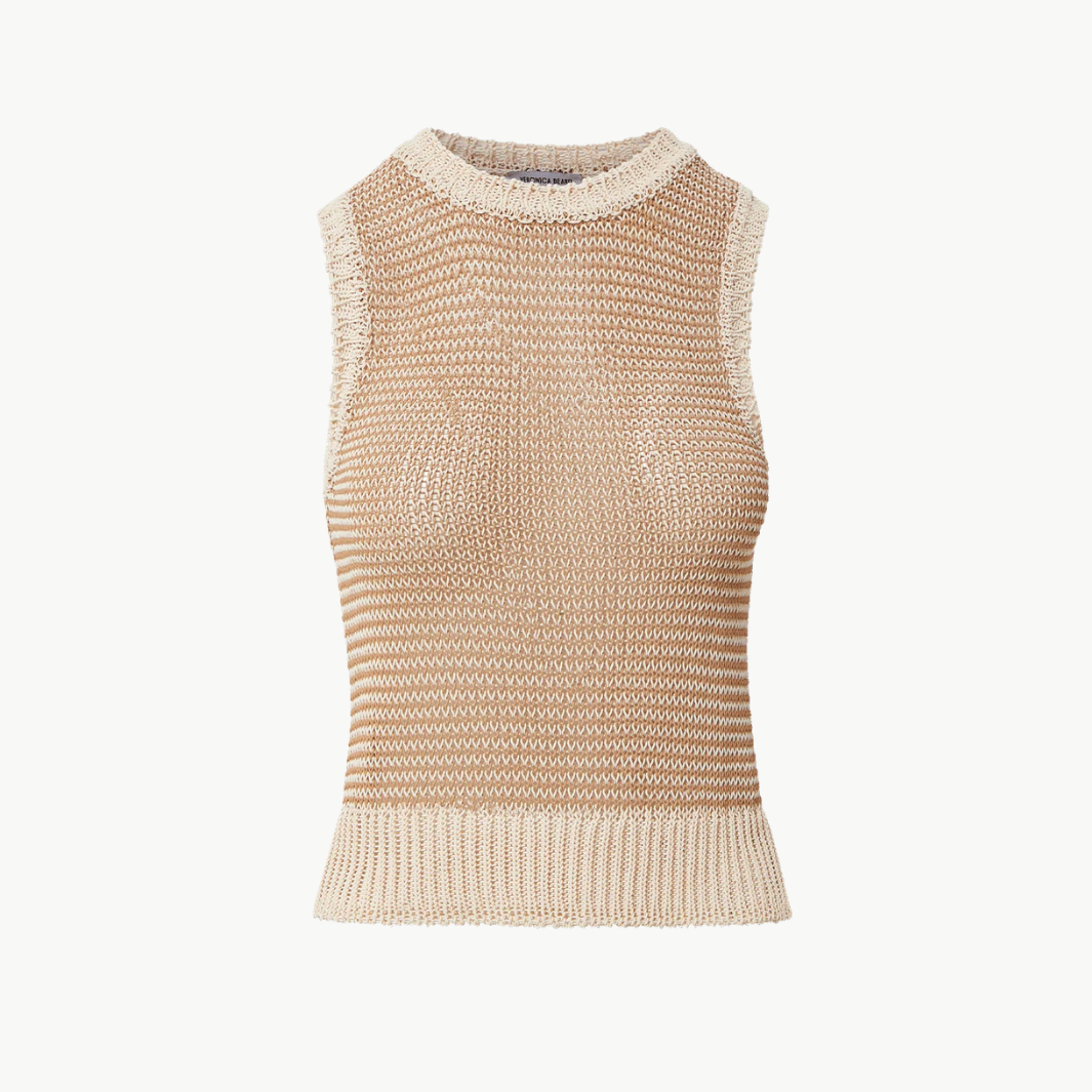 Veronica Beard Cropped Jerrel Knit Tank Top at Romi Boutique