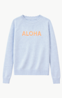COLORI CUSTOM FRAYED CREW "ALOHA" at Romi Boutique