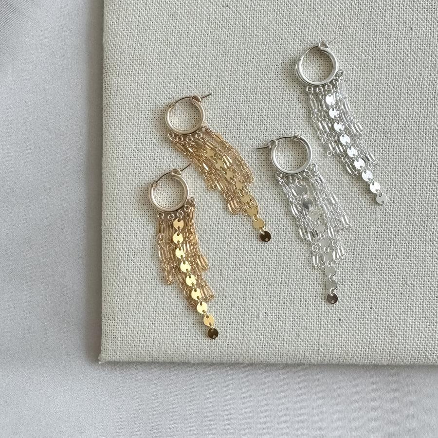 Maya Bauman FEATHER EARRINGS IN GOLD at Romi Boutique