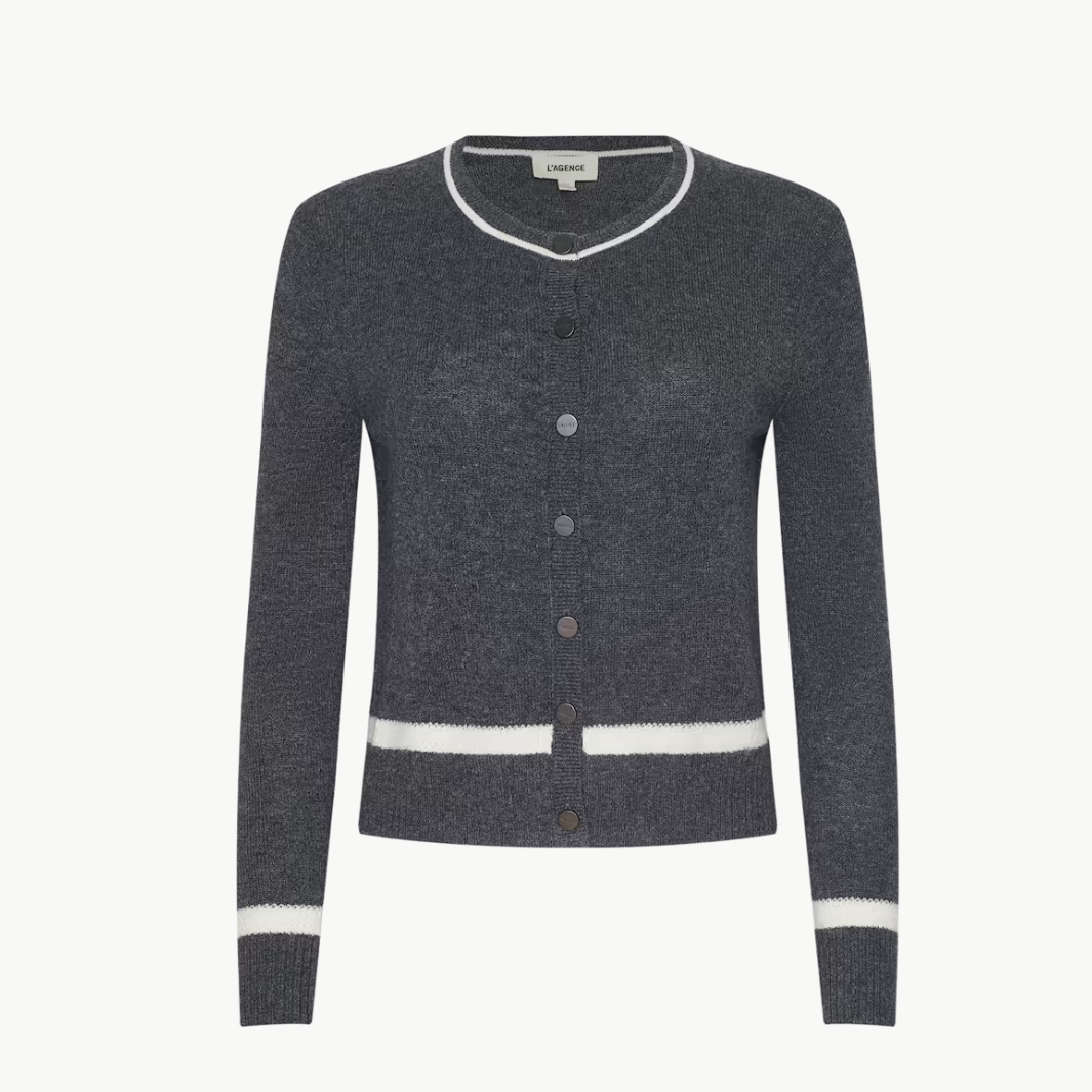 L'Agence Malone Cashmere Cardigan at Romi Boutique