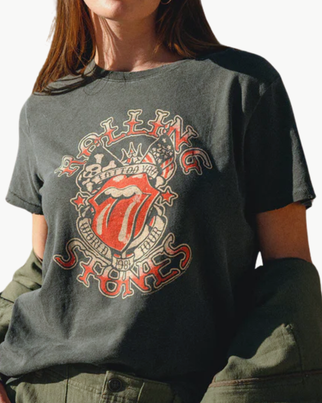 ROLLING STONES TATTOO YOU TEE IN VINTAGE BLACK