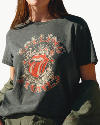 ROLLING STONES TATTOO YOU TEE IN VINTAGE BLACK