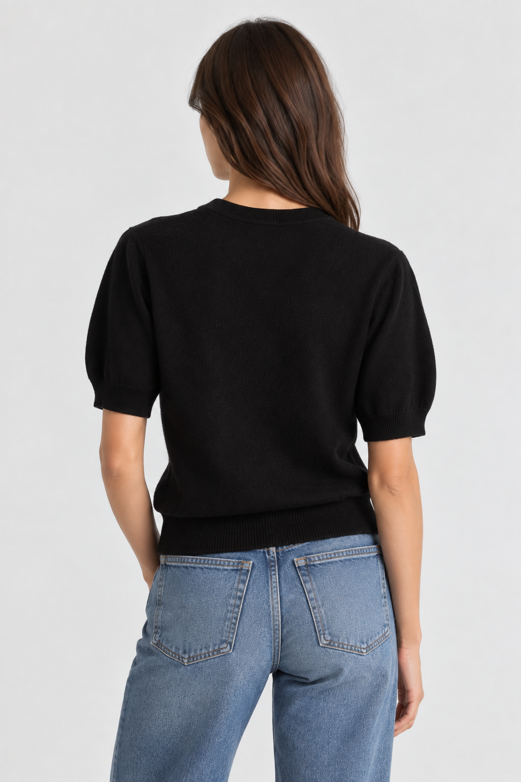 W.Cashmere Cosima Sweater w/ Pearl Buttons at Romi Boutique
