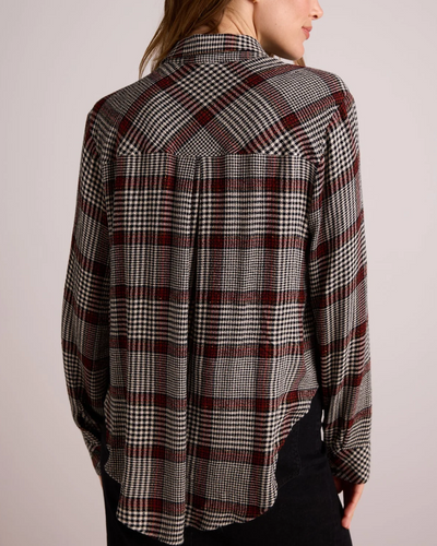 POCKET SHIRT TAIL BUTTON DOWN IN WINTER GLEN PLAID