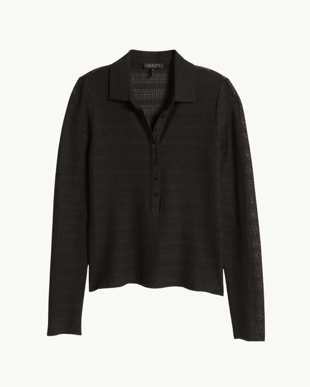 Rag & Bone JULIA LONG SLEEVE POLO at Romi Boutique