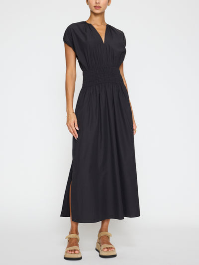 MINA DRESS IN WASHED BLACK - Romi Boutique