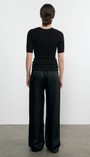 Enza Costa TEXTURED RIB HALF SLEEVE U at Romi Boutique