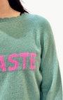 COLORI CUSTOM FRAYED CREW "NAMASTE" at Romi Boutique