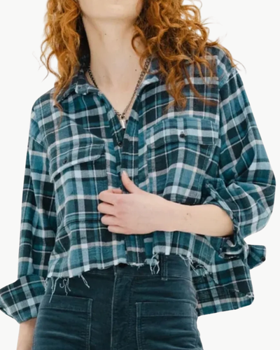 CROSBY FLANNEL IN SLATE PLAID