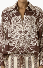 Alix of Bohemia EMERY AUBURN SPOKE SILK SHIRT at Romi Boutique