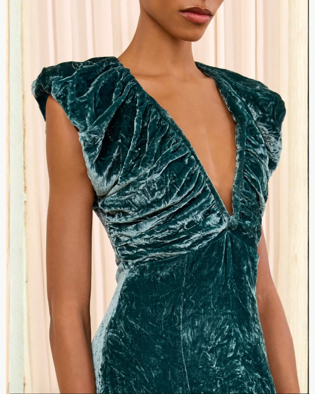Astra V-Neck Velvet Dress