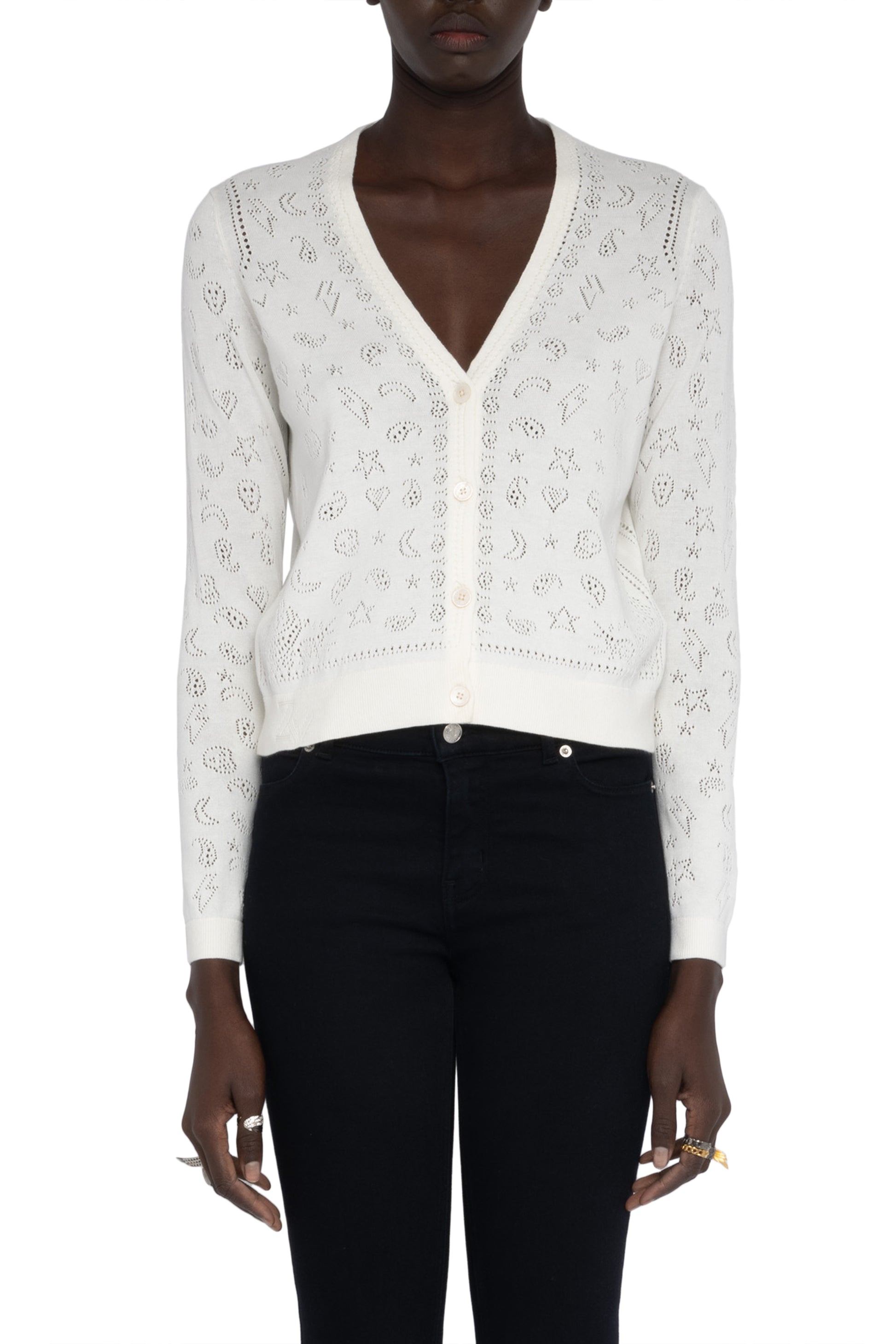 Zadig & Voltaire Manala Bandana Cardigan at Romi Boutique